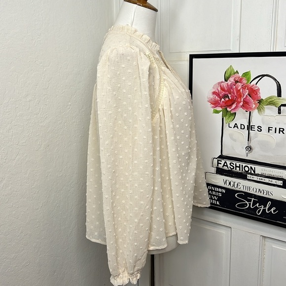 NWT Oat NY Ruffle Neck Blouse Size XS - Picture 4 of 9